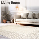 Abstract Lineage Beige Area Modern Tribal Inspired Cream(Beige)