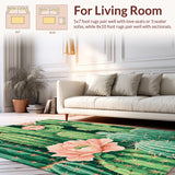 Whimsical Green Floral Accents(Green)