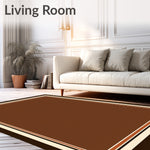 Minimalist Stripe Border Flooring (Brown) - ODIKA