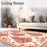 Festive Evergreen Holiday Pathway Accent With Decorative Yuletide Motif(Beige)