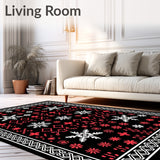 Winter Snowflake Lattice Nordic Scandinavian Inspired(Red)