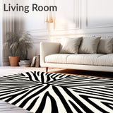 Modern Zebra Inspired Alternating Lines Decorative(Black)