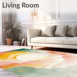 Retro Sunshine Boho with Abstract Sun and Crystal Hues for Entry(Yellow)