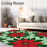 Traditional Holiday Poinsettia Bloom Design with Seasonal Florals(Red)