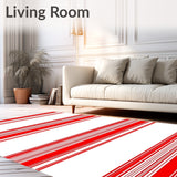 Festive Cane Inspired Horizontal Stripes(Red)