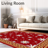 Winter Interlocking Motif with Ornate Holiday Detailing(Red)