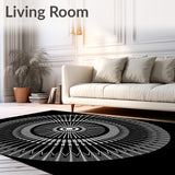 Midnight Constellation Burst Radial Contemporary Design (Black) - ODIKA