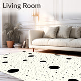 Raindrop Symphony Sophisticated Scattered Spot Motif(Black)
