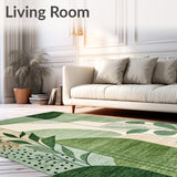 Geometric Abstract Animal Inspired Area with Nature Motifs(Green)