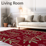 Joyful Evergreen Bough Seasonal Accent Path Cover(Red)