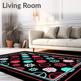 Festive Seashell Wonderland Motif with Whimsical Holiday Accents(Black)