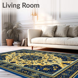 Abstract Animal Inspired Deep Blue and Gold(Blue)