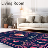 Lunar Phase Astrology Inspired Design with Shimmering Accents(Pink)