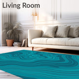 Ocean Ripple Design Throw with Base (Blue)