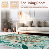 Ultra Soft Area Rug, Non Slip, Stain Resistant, Washable Area Rugs for Living Room, Bedroom, Jungle Animal Tiger(Gray)