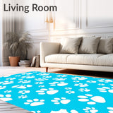 Abstract Animal Inspired Design Featuring Charming Paw Prints(Blue)