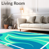 Modern Abstract Waves with Accent Frame (Blue)