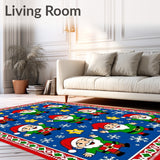 Festive Gnome Holiday Celebration Doormat(Blue)