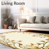 Artistic Vine & Bloom Accent with Earthy Tones for Living Spaces(Beige)