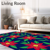 Holiday Poinsettia Featuring Elegant Seasonal Blooms(Blue)