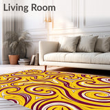 Vintage Abstract Swirl Enchanting Distinctive Heritage Treasure (Yellow)