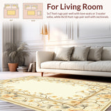 Elegant Border Motif with Classic Interlocking Floral(Beige)