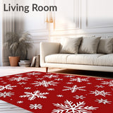 Elegant Crystal Flurry Seasonal Decorative Pathway Embellishment(Red)