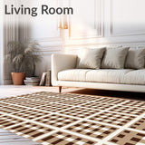 Rustic Grid Seasonal Porch Welcome Statement Decorative(Brown)