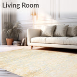 Artisan Crafted Area with Abstract Designs in Chic Beige and Cream(Beige)