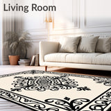 Elegant Scroll Medallion Decorative With Intricate Swirls(Black)