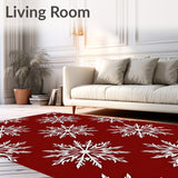 Festive Snowflake Winter Wonderland Holiday Decorative Accent(Red)