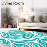 Abstract Spiral Swirl with Teal and Accents(Teal)