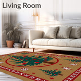 Festive Evergreen Xmas Tree Decorative Floor(Brown)