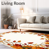 Fall Harvest Welcome Area Rug(Orange)