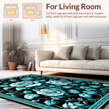 Teal and Black Blossom(Blue)