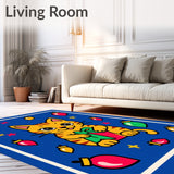 Merry Trapped Feline Quirky Yuletide Decorative Statement(Blue)