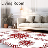 Festive Starburst Motif with Interlaced Snowflake Embellishments(Red)