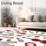 Symphony Orchestra Instrument Collage Floor with Classical(Brown)