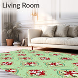 Nordic Pinecone Interlocking with Festive Berry Accents(Green)