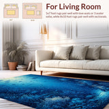 Nautical Voyage Ocean Creature Underwater Adventure Carpet(Blue)