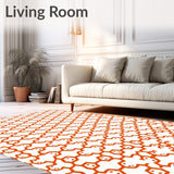 Autumn Honeycomb Lattice Decorative Entrance Welcoming Floor(Orange)