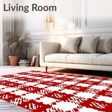 Cottage Gingham Traditional Farmhouse Checkered Motif(Red)