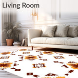 Grid with Southwestern Chevron Accents (Brown)