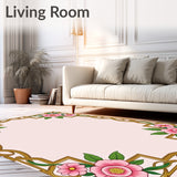 Chinoiserie Peony Bouquet With Interlocking Lattice Accents (Gold) - ODIKA