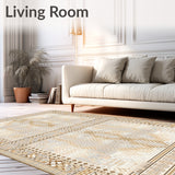 Diamond Checkered Patio Mat(Beige)