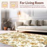 Vintage Floral Non Slip Entryway(Beige)