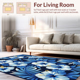 Stylish Tropical Print Accent(Blue)