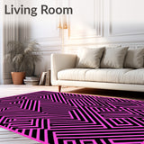 Stylish Herringbone Zigzag Modernist Sleek Diagonal Lattice(Pink)