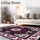 Latticework Medallion and Swirling Vine(Black)