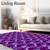 Luxurious Plush Velvet Lattice Modern(Purple)